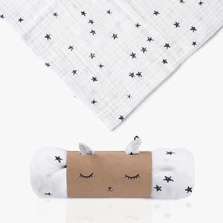 Organic Muslin Swaddle - Stars - HoneyBug 