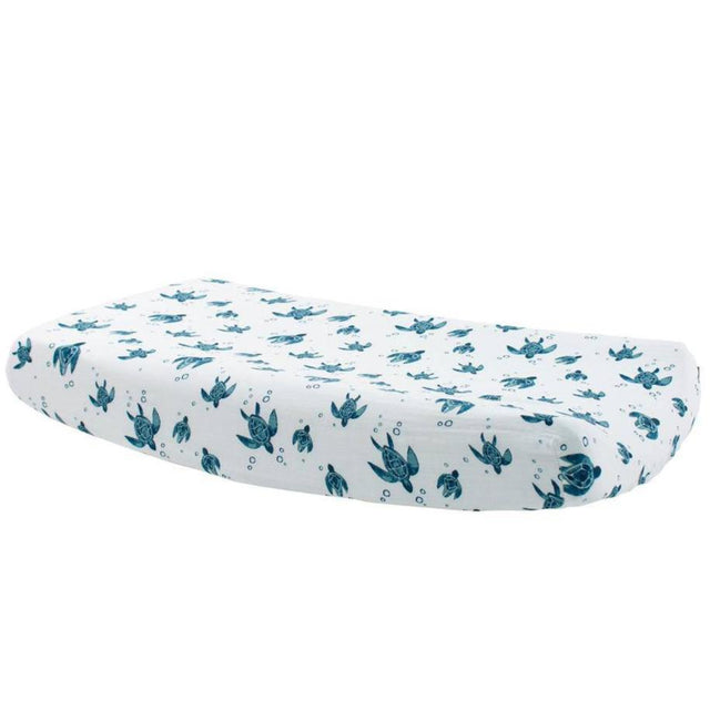 Sea Turtles Oh So Soft Muslin Changing Pad Cover - HoneyBug 