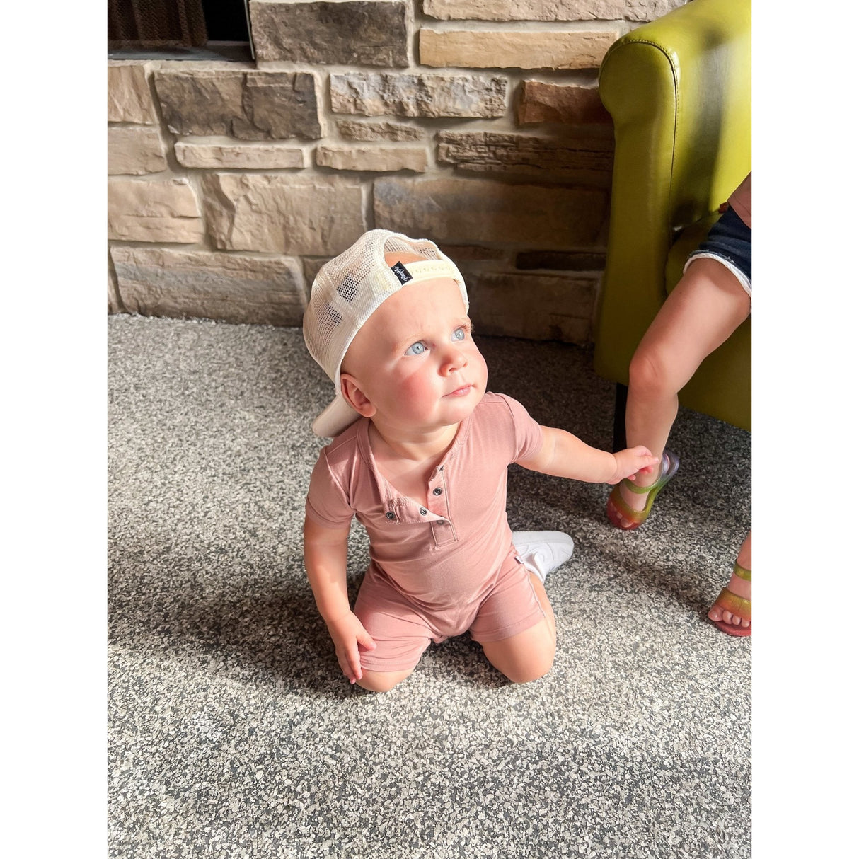 Shorty Romper- Canyon Clay - HoneyBug 