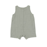 Shortie Romper - Desert Sage Solid Muslin - HoneyBug 