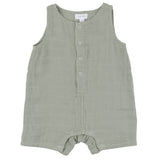 Shortie Romper - Desert Sage Solid Muslin - HoneyBug 