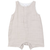 Shortie Romper - Oatmeal Solid Muslin