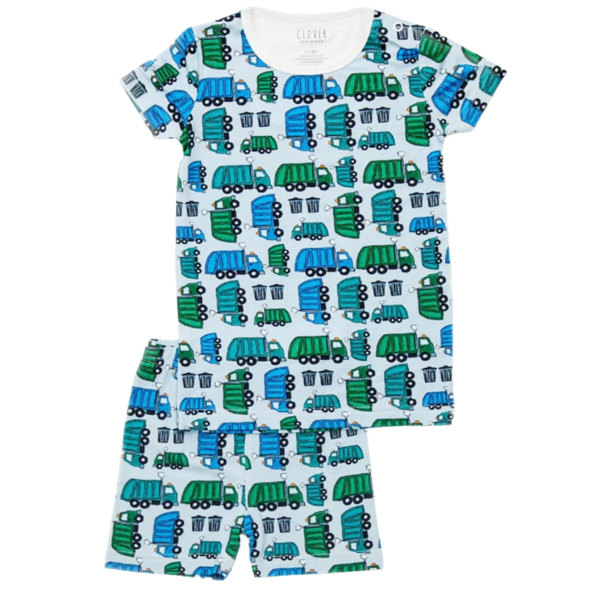 Shorts Pajama Set - Garbage Trucks