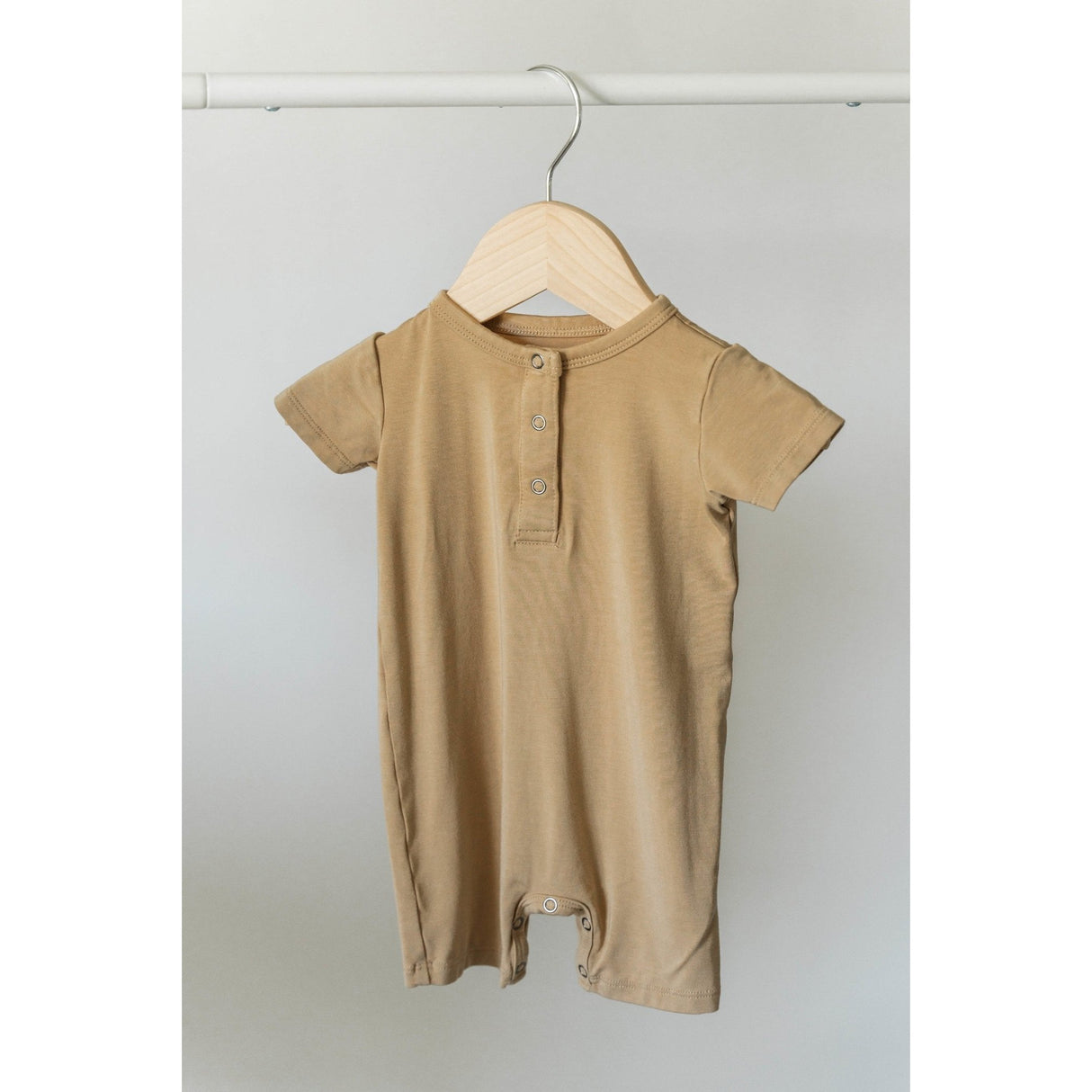 Shorty Romper- Desert Tan - HoneyBug 