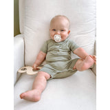 Shorty Romper- Sage - HoneyBug 