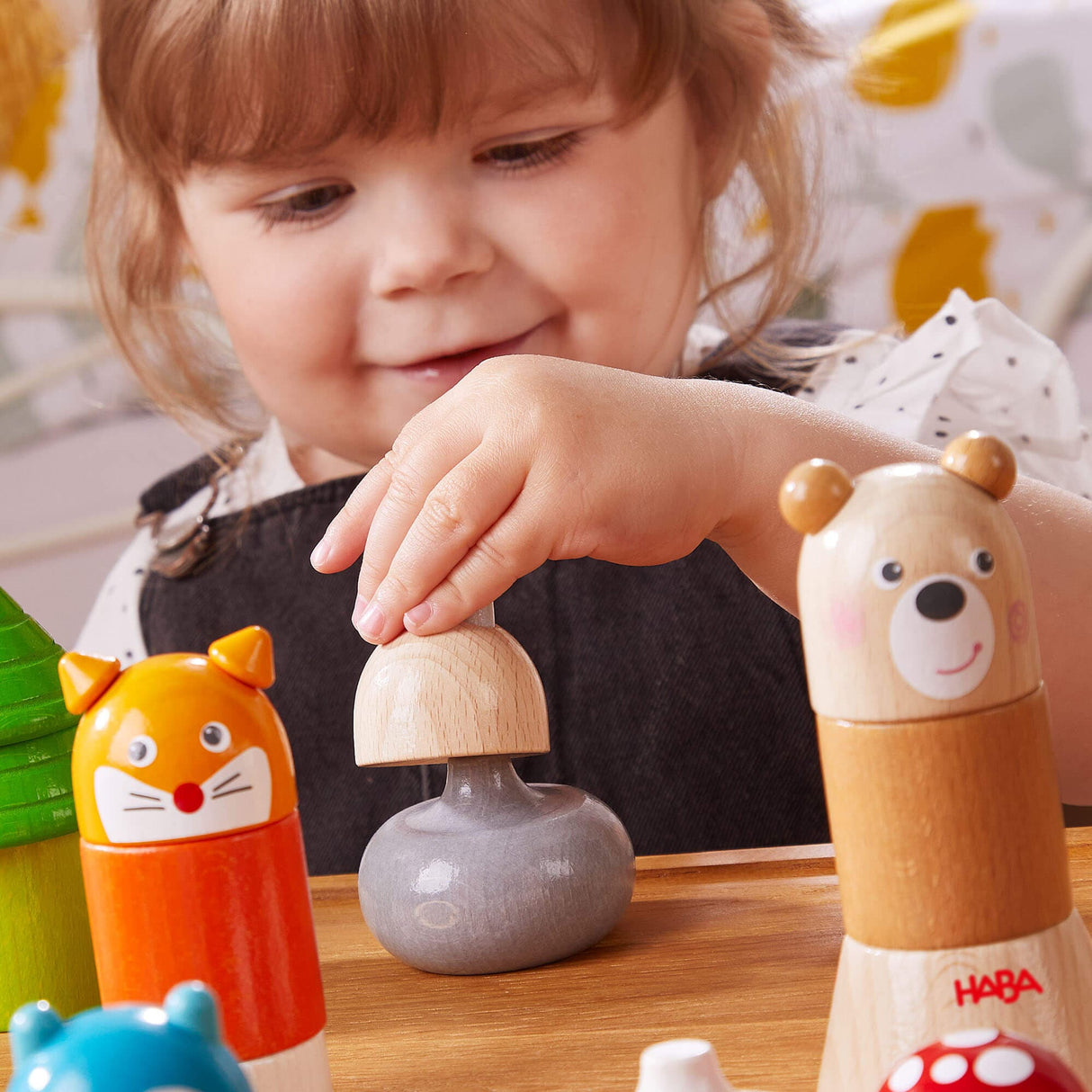 Forest Animals Wooden Stacking Toy - HoneyBug 