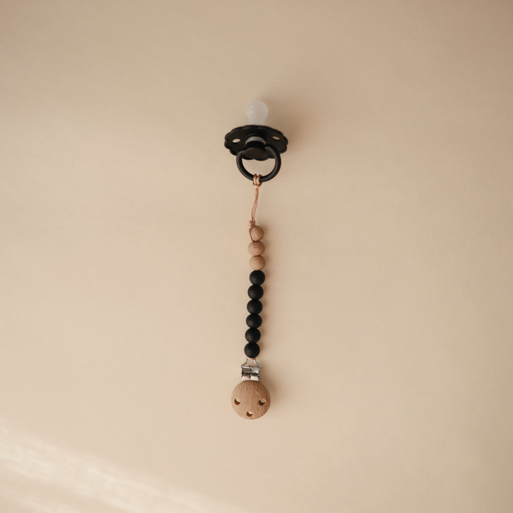 Silicone Pacifier Clip | Eva - Black