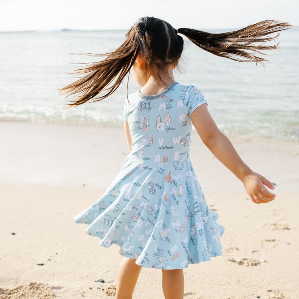 Surfing ABCs Bamboo T-Shirt Dress