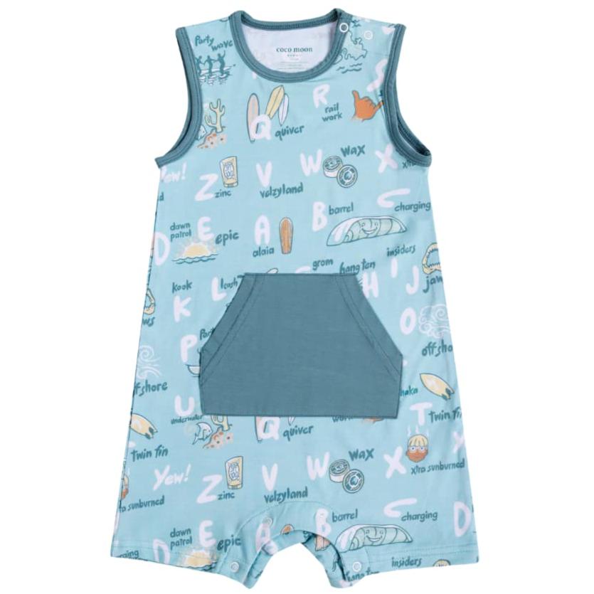 Surfing ABCs Tank Top Bamboo Romper