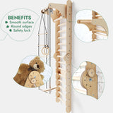 6in1 Wooden Swedish Wall / Climbing ladder for Children + Swing Set + Slide Board