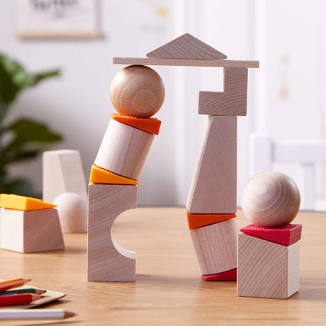 Teetering Towers Wooden Blocks - HoneyBug 