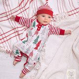 Christmas Tree Bamboo Romper - HoneyBug 