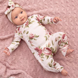 Cabbage Rose Zippered Romper