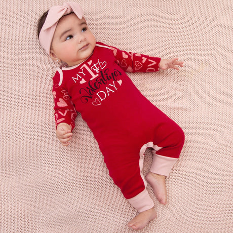 My 1st Valentine's Day Romper - HoneyBug 