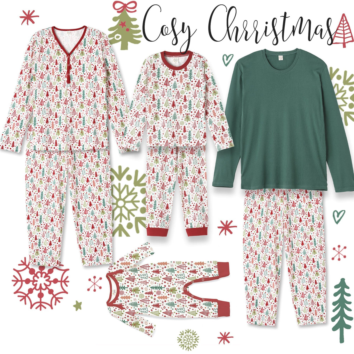 Cozy Christmas Romper - HoneyBug 