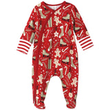 Christmas Collage Bamboo Zipper Romper - HoneyBug 