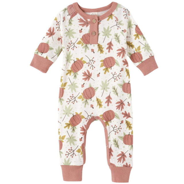 Fall Harvest Henley Bamboo Romper - HoneyBug 