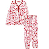 Hearts Women's Valentine Bamboo Pajama Set - HoneyBug 