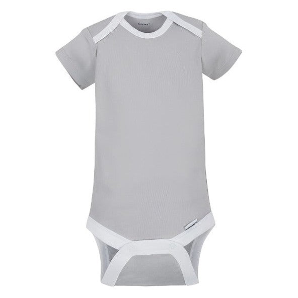 5-pack Neutral Grey Elephant Short Sleeve Onesies Bodysuits