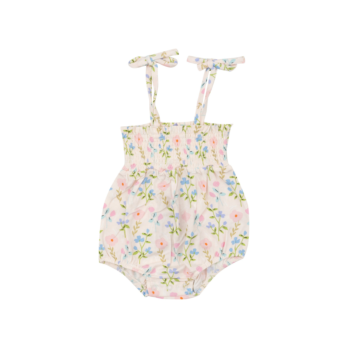 Tie Strap Smocked Bubble - Simple Pretty Floral