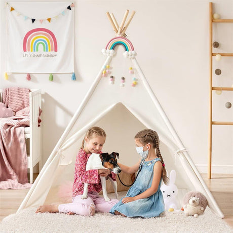 Tiny Land® Teepee for Kids with Mat - HoneyBug 