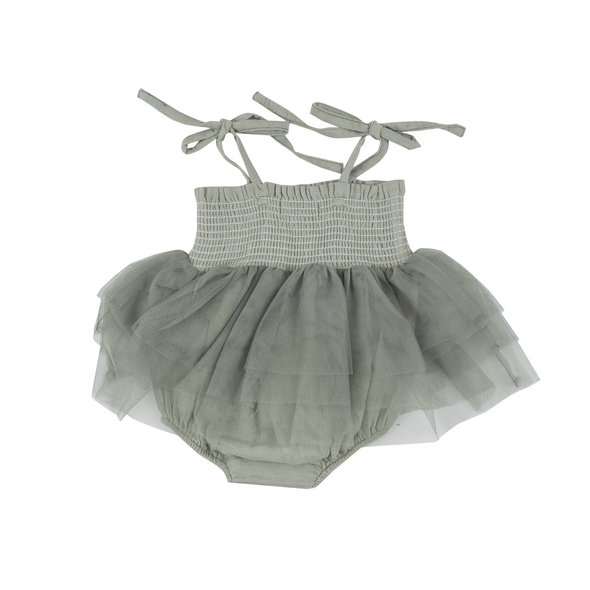 Tutu Bubble - Desert Sage Solid Muslin - HoneyBug 