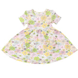 Twirly S/S Dress - Mixed Retro Floral - HoneyBug 