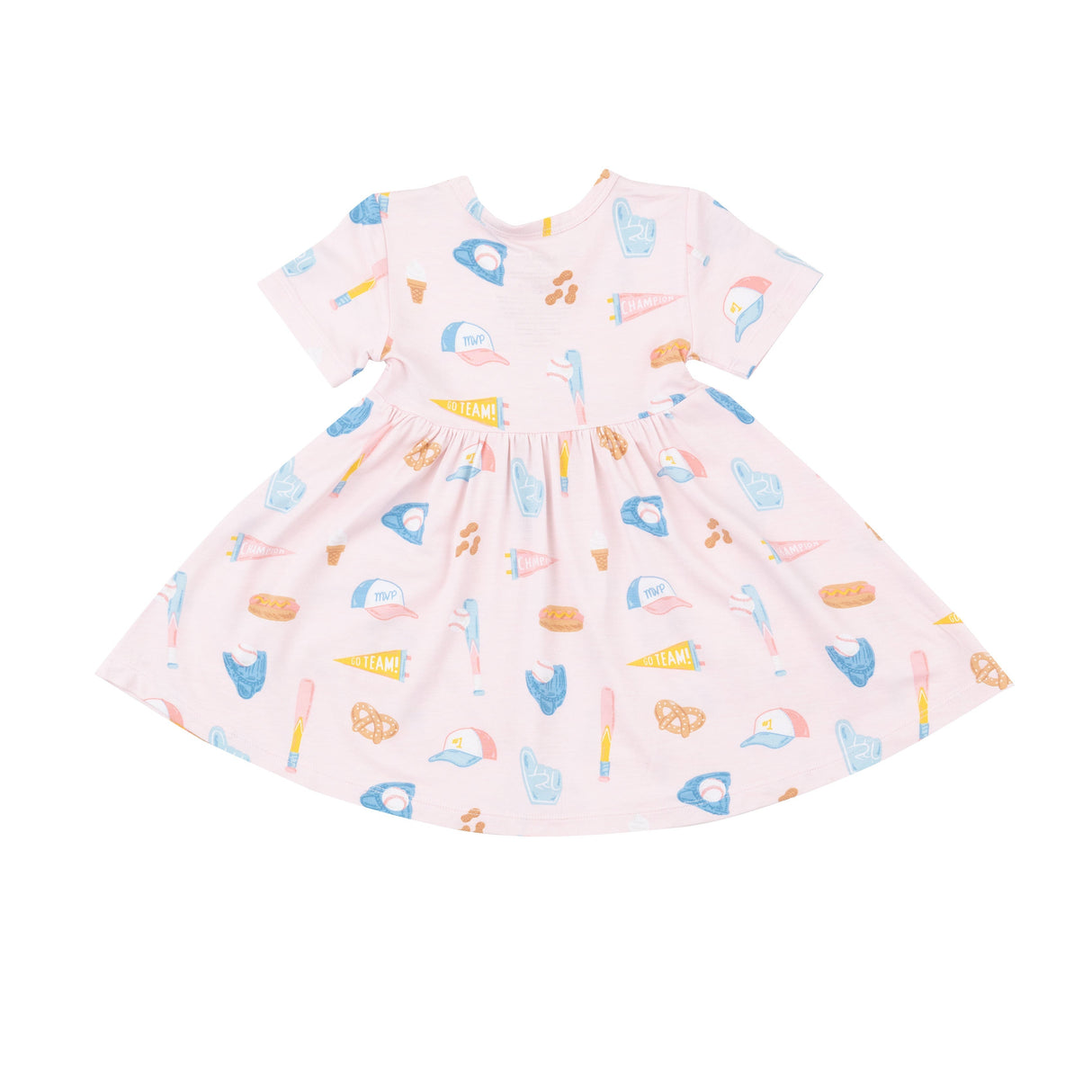 Twirly S/S Dress - Softball - HoneyBug 