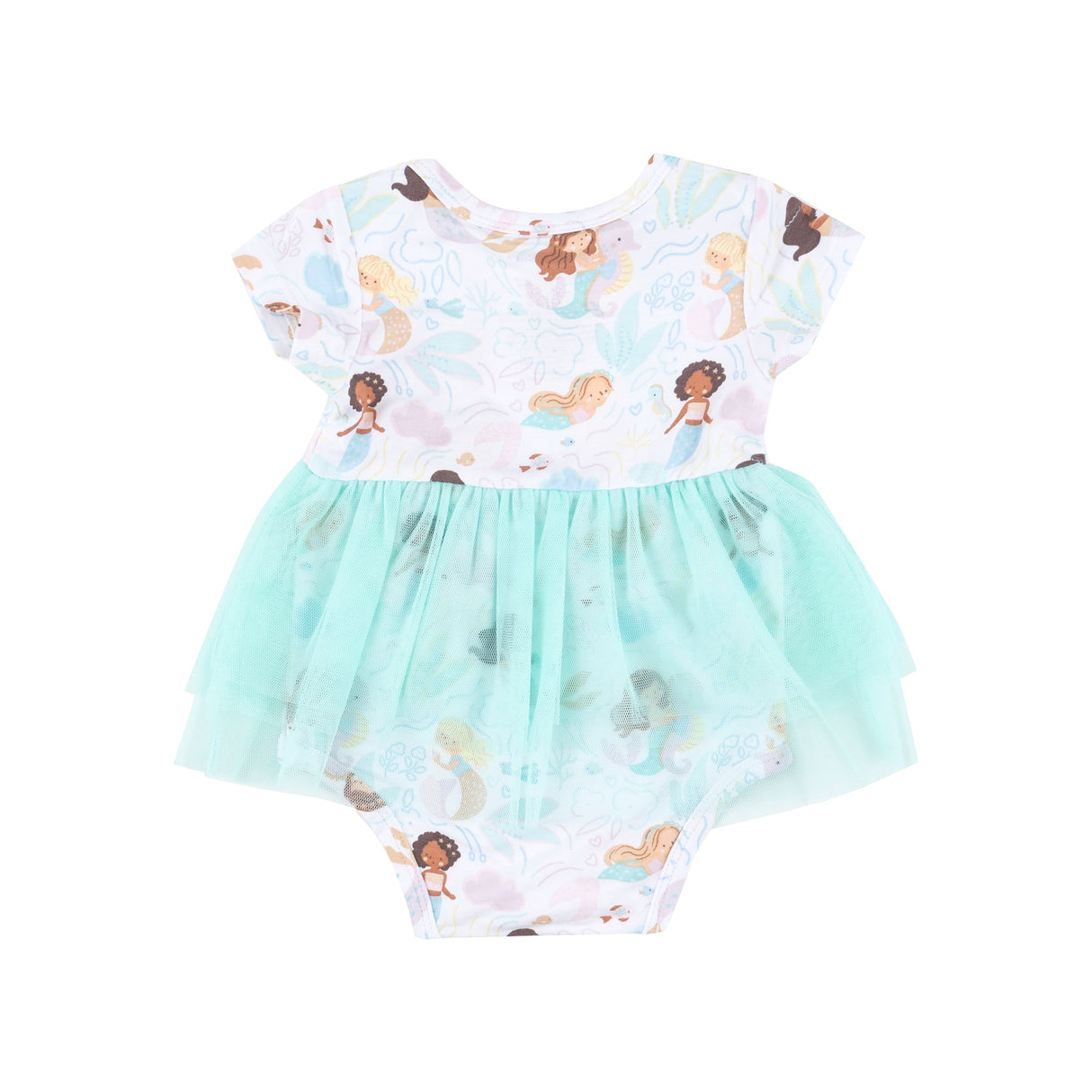 Twirly S/S Tutu Bodysuit Dress - Magical Mermaids