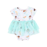 Twirly S/S Tutu Bodysuit Dress - Magical Mermaids