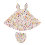 Twirly Sundress & Diaper Cover - Cheery Mix Floral - HoneyBug 