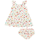 Twirly Sundress & Diaper Cover - Cherry - HoneyBug 