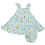 Twirly Sundress & Diaper Cover - Fruit Dream Popsicles - HoneyBug 