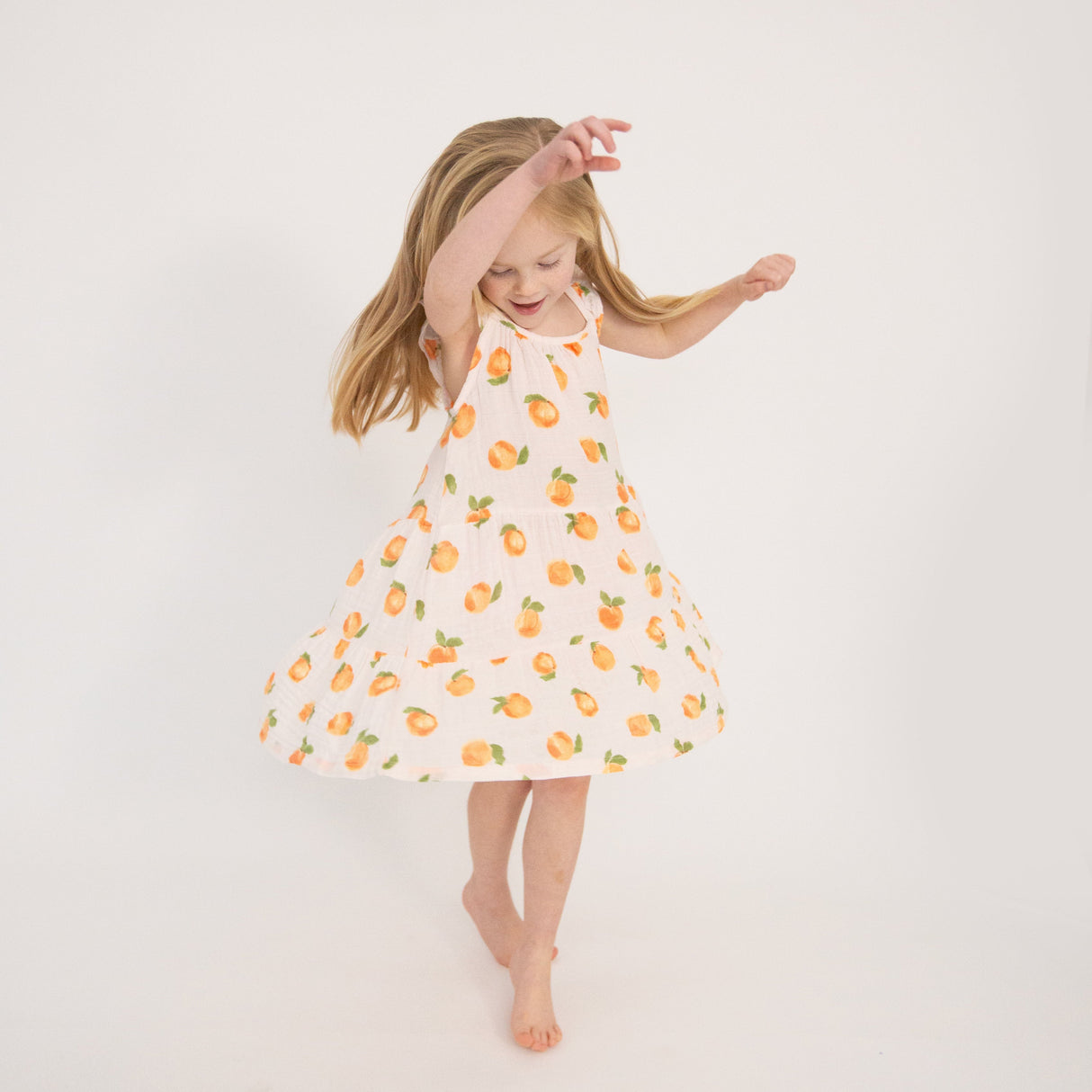 Twirly Sundress & Diaper Cover - Peaches