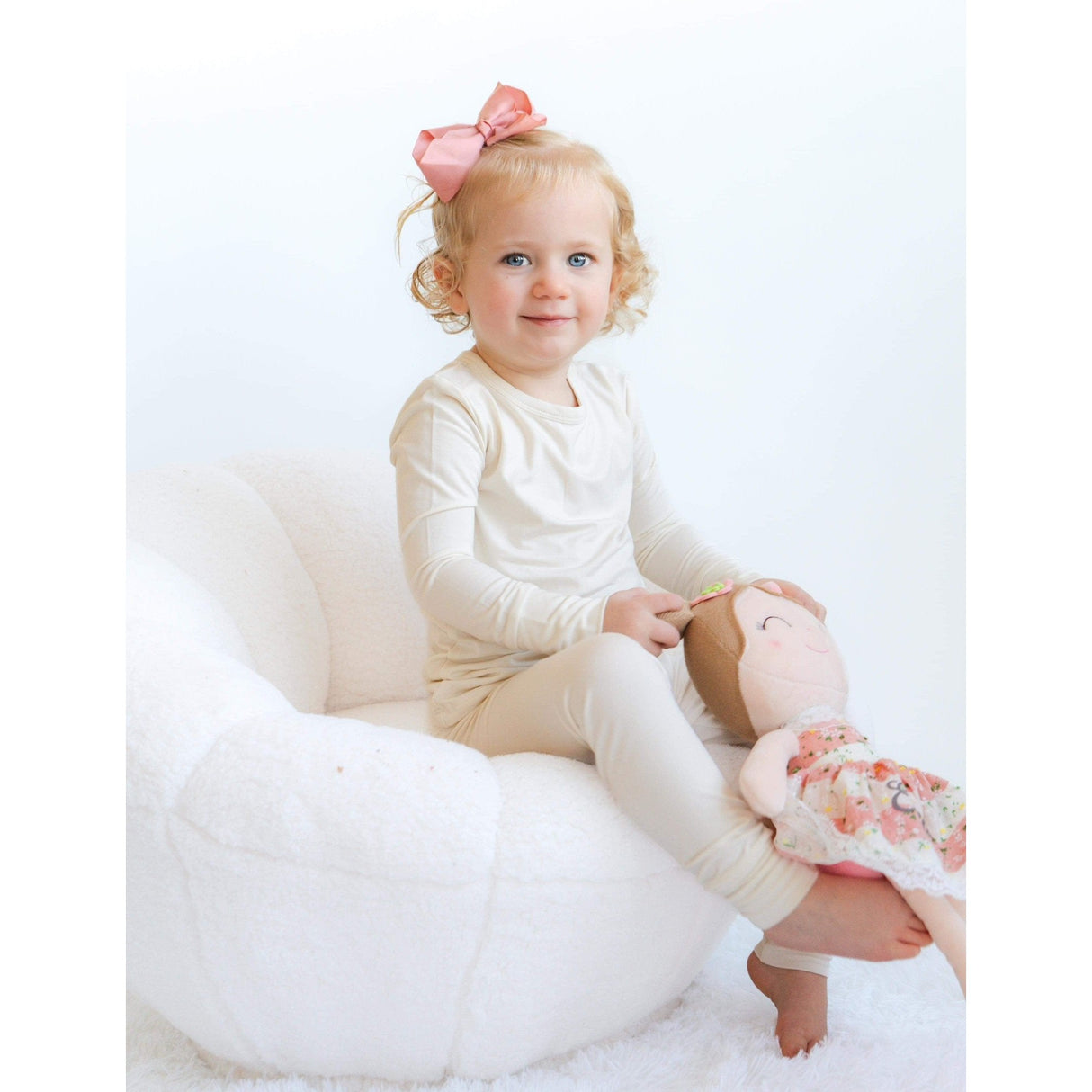 Two-Piece Pajamas - Cream - HoneyBug 