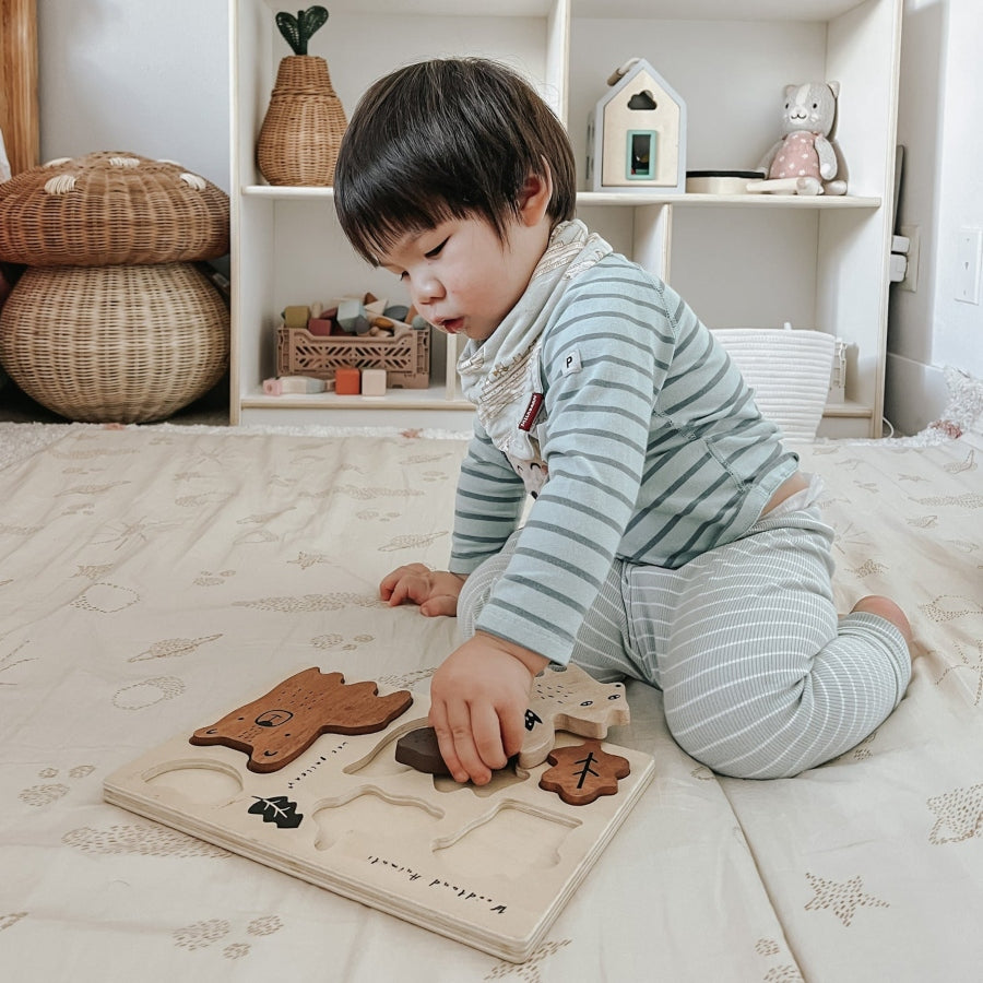 Wooden Tray Puzzle - Woodland Animals - 2nd Edition - HoneyBug 