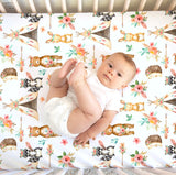 Fitted Crib Sheet - Woodland Tribe