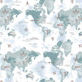 World Map Oh So Soft Muslin Changing Pad Cover