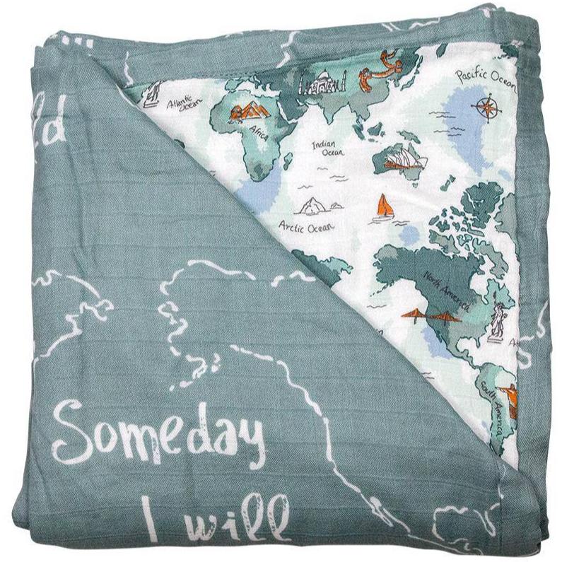 World Map + Someday Oh So Soft Snuggle Blanket