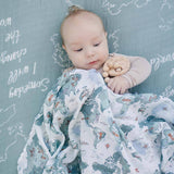 Muslin Swaddle Blanket Set Oh So Soft World Map + Someday - HoneyBug 