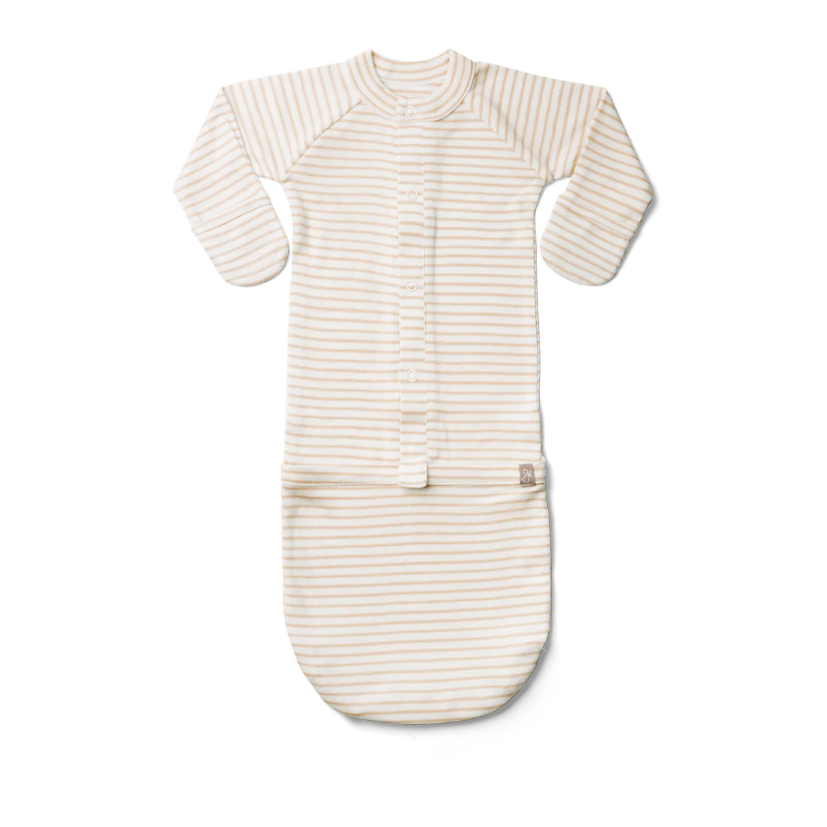 Baby Gown - Dune Stripe - HoneyBug 