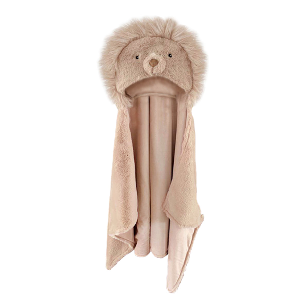 'Luca' Plush Lion Hooded Blanket - HoneyBug 