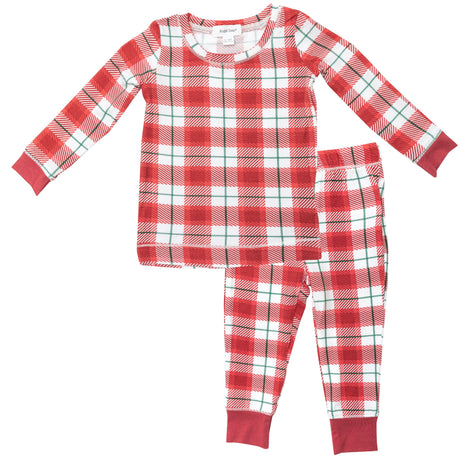 Lounge Wear Set - Holiday Red Plaid - HoneyBug 