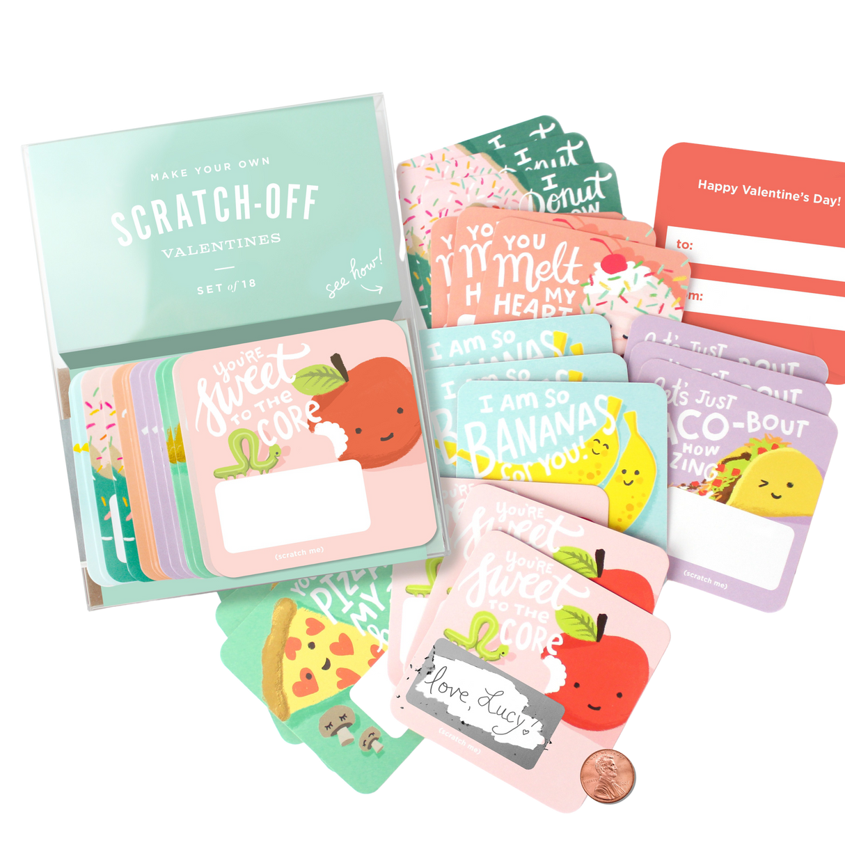 Scratch-off Valentines - Snack Pack - HoneyBug 