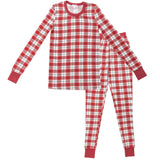 Adult Lounge Set - Holiday Red Plaid - HoneyBug 