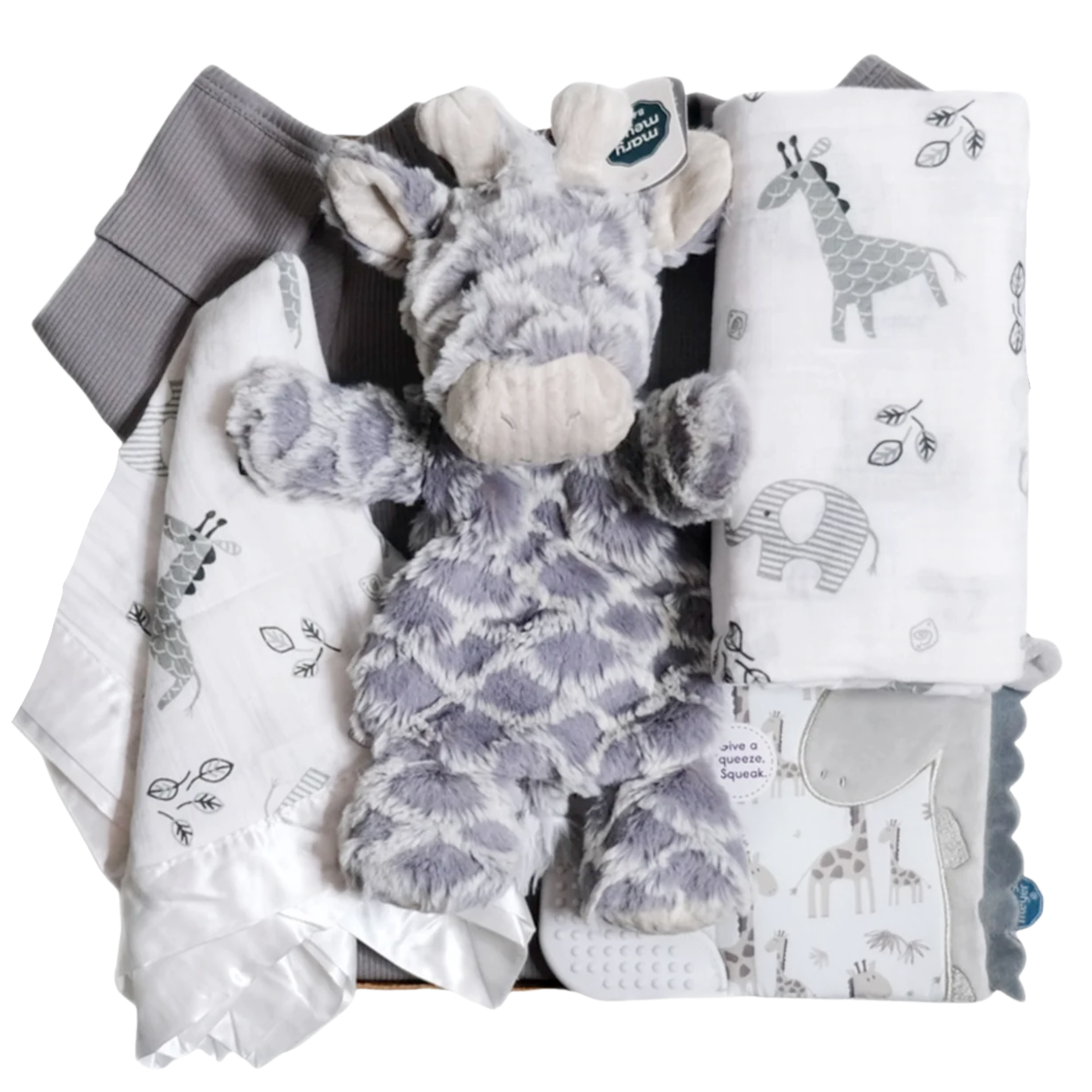 Giraffe Baby Monogram Set - Joyful Stitches