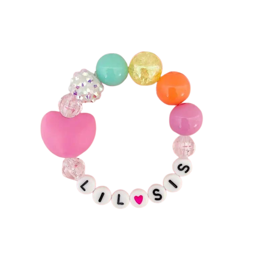 Lil Sis Silicone Heart Bracelet - HoneyBug 