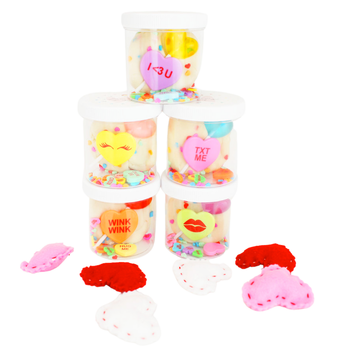 Conversation Heart Mini Dough-To-Go Kit - HoneyBug 