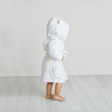 Organic Cotton Hooded Robe - White - HoneyBug 