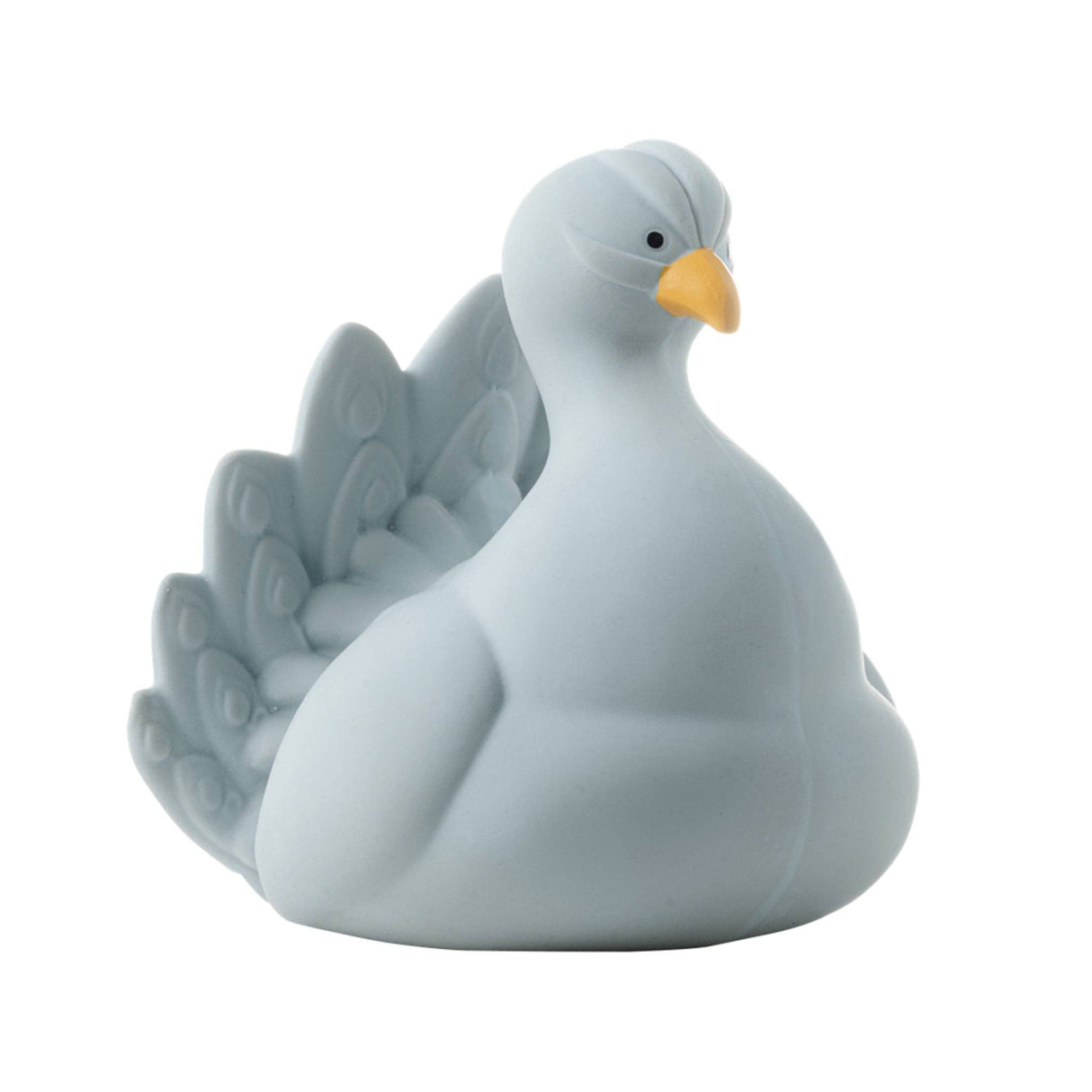 Natural Rubber Bath Toy Peacock - Light Blue - HoneyBug 